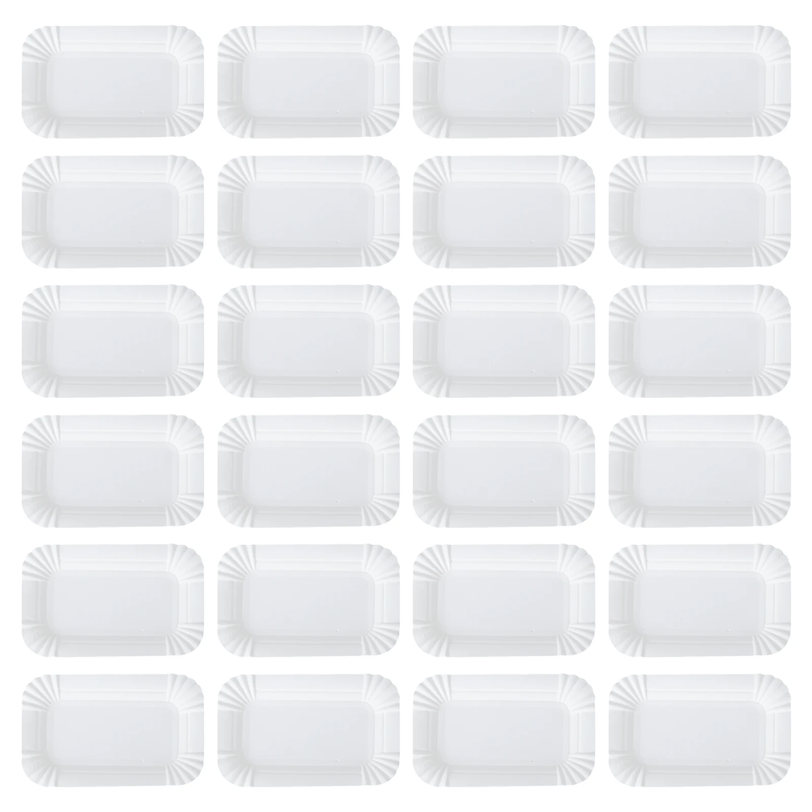 

100pcs Disposable Paper Plates Sturdy Disposable Plates White Foam Safe Use Birthday Party Wedding Events Trays