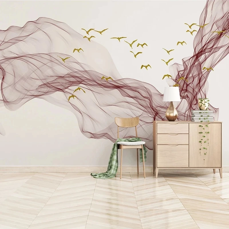 Custom 3D Wallpaper Modern Abstract Ink Line Landscape Mural Bedroom Living room sofa TV background wall restaurant wall fabric
