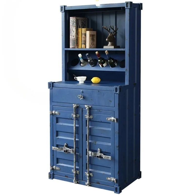 

creative retro industrial wine cabinet wrought iron locker bookcase sundry cabinet display cabinet