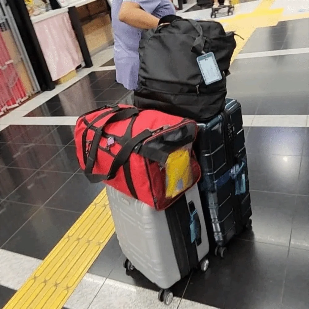 2 مجموعة من أحزمة الأمتعة القابلة للتعديل، تثبيت آمن من مادة النايلون، حزام مضاد للسرقة، حزام حقيبة سفر محمول مضاد للفقدان