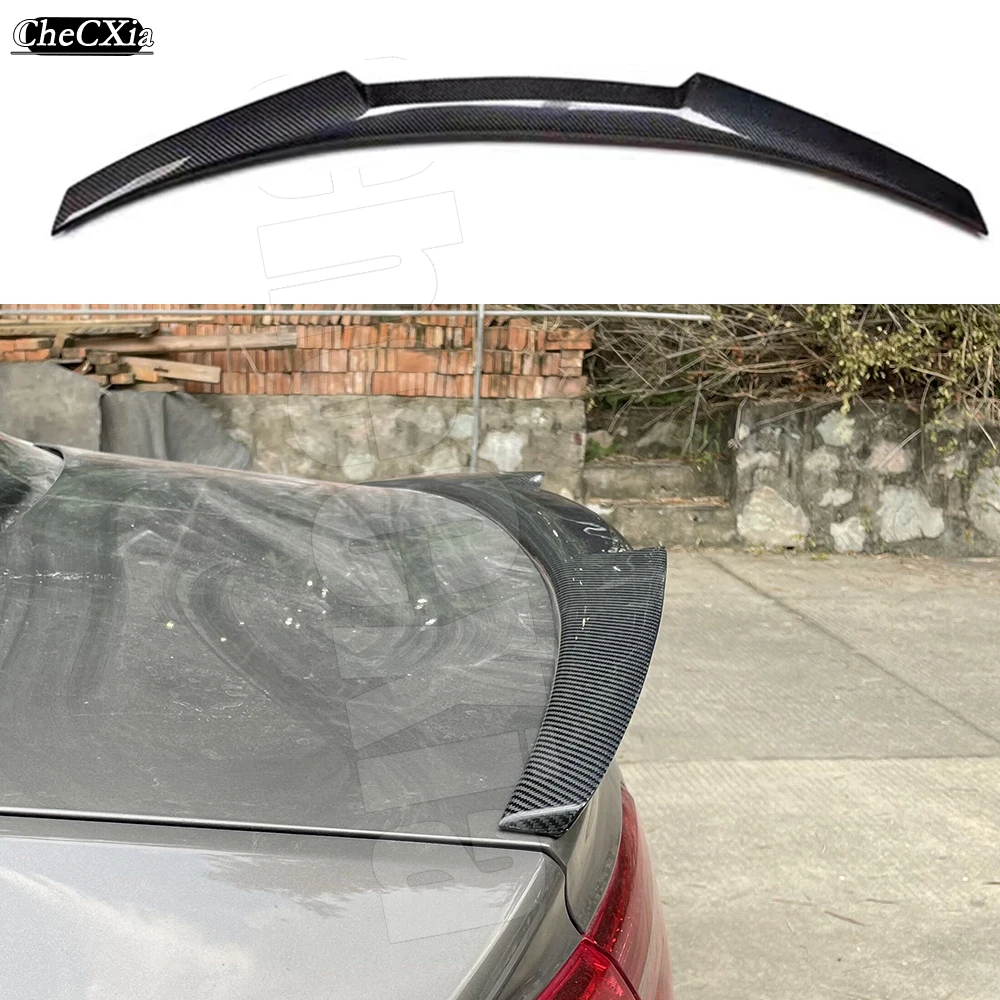 For AUDI A6 S6 RS6 C7 2012-2016 Sedan M4 Style Real Carbon Fiber Forged Carbon Rear Spoiler Trunk Wing