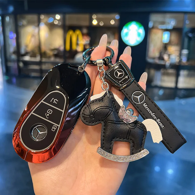 26 Mercedes Benz E300L keycase, new C-Class C200L shell, C260 car, S-Class S400, high-end feeling, GLC300 buckle
