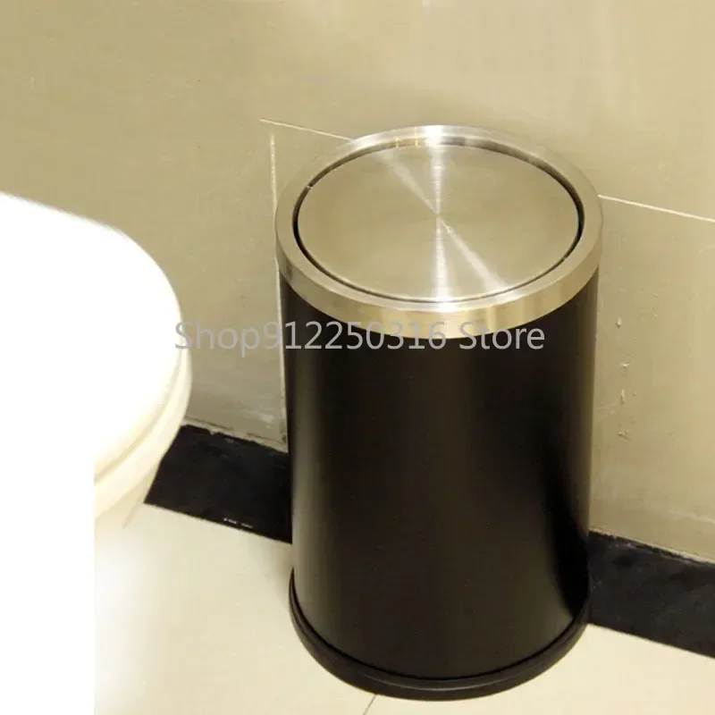 Luxury Stainless Steel Trash Can Small Lid Dustbin Under Bins Elegant Trash Can Door Portable Outils De Bathroom Pet Items Tools