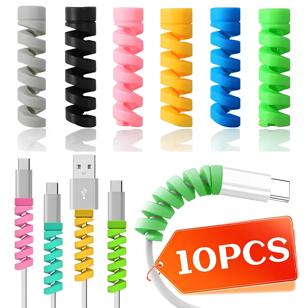 10/1 pièces enrouleur de câble organisateur protecteur universel câble de Charge données fil cordon organisateurs pour lignes de Charge protecteurs accessoire