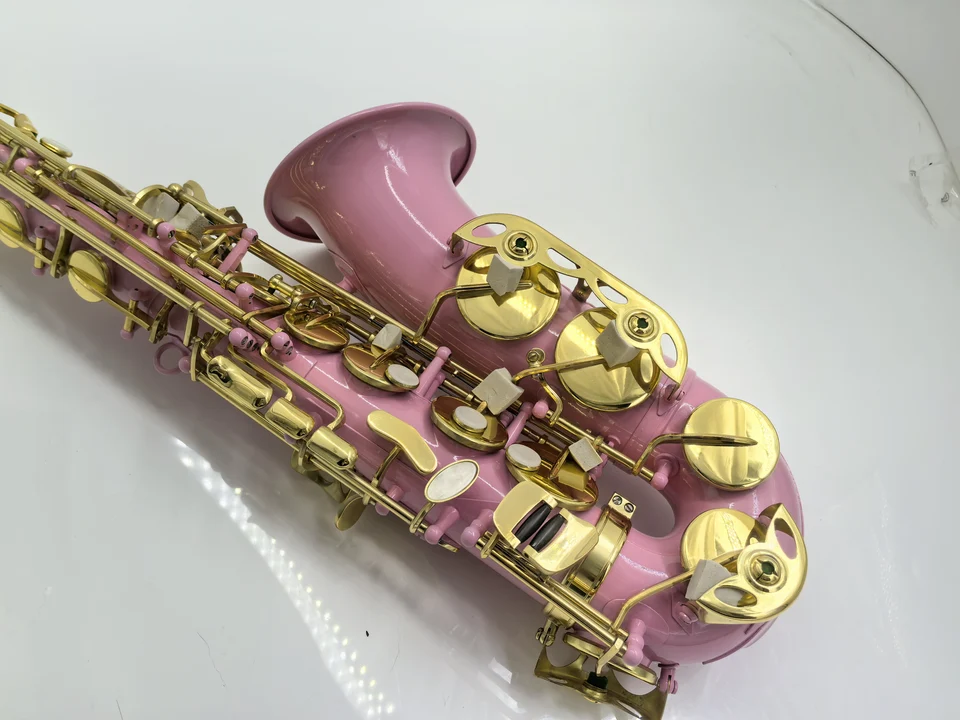 New for Girl Eb Tune Alto Saxophone Surface Pink Gold Plated E