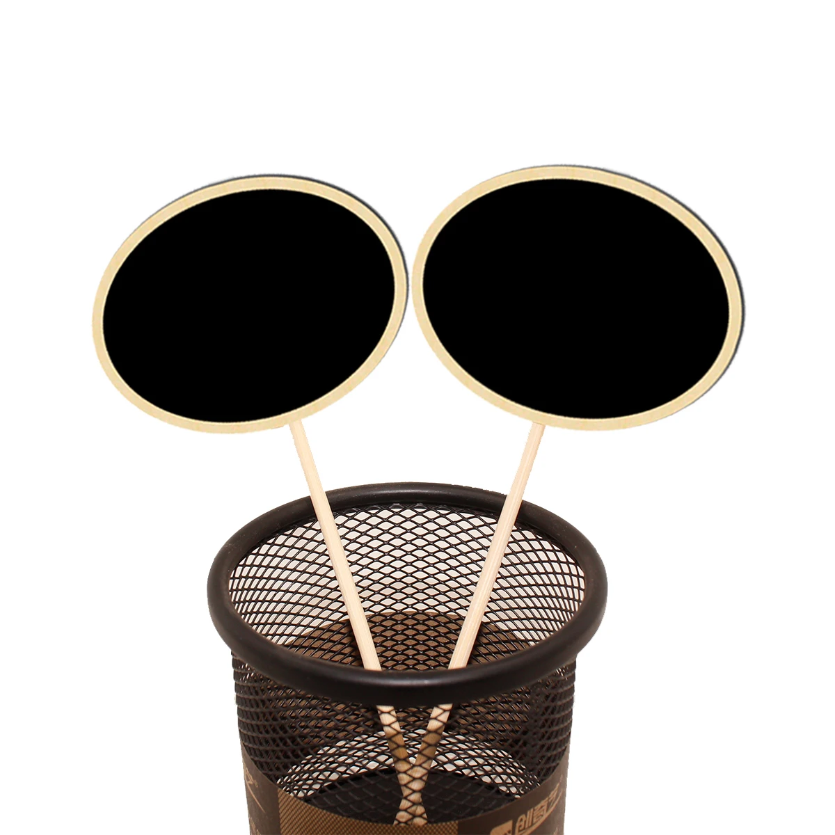 

20pcs Oval Wooden Mini Chalkboard Toppers Light Blackboard Signs Garden Flower Labels Plant Markers Wedding Party