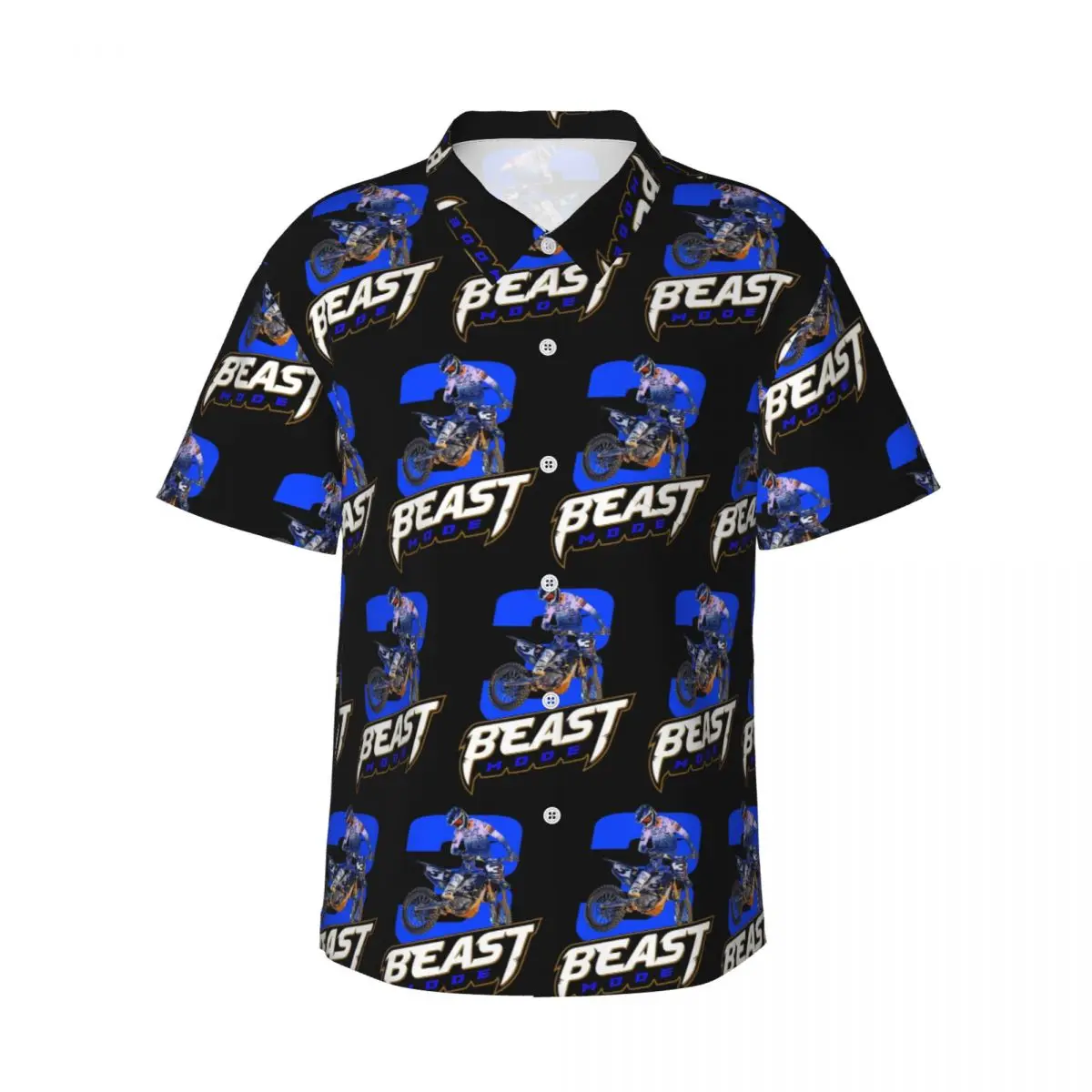 

Eli Tomac ET3 Men's Shirts Hawaiian Short Sleeve Shirt Funny Lapel Tops for Summer Beach