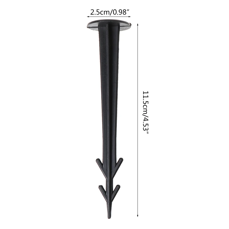 100Pcs Plastic Garden Cover Cloth Securing Stakes Spikes Lawn Pins Pegs Sod Stap For Fixing Turf on Garden And School Playground