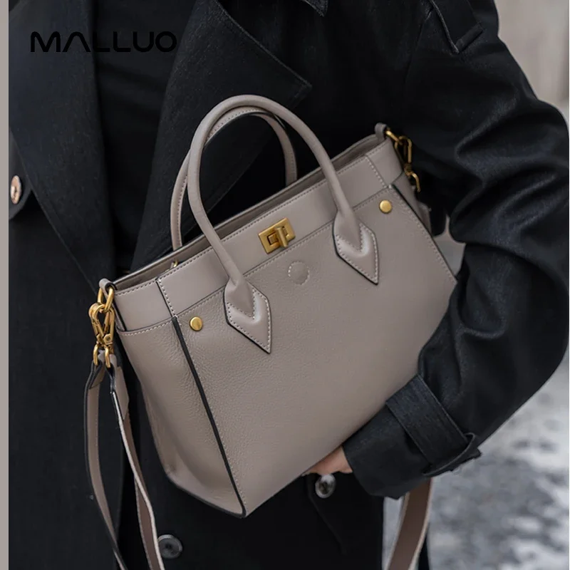 

Women's Cowhide Genuine Leather Shoulder Bag Ladies Commuting Bags Female Fashion Luxury Designer Cow Natural Leather Handbags