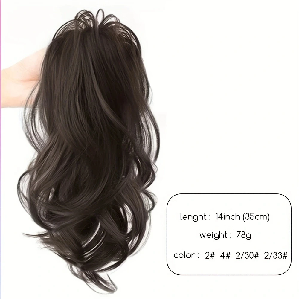 Synthetic Long Curly Hair With Gripping Clip Wig,Princess waterfall curly high ponytail wig Without Falling Feeling