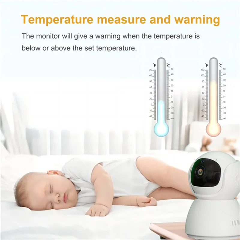 

WCS-Screen Video Baby Monitor 10 Zoom Camera With Temperature Display Screen Smart Home