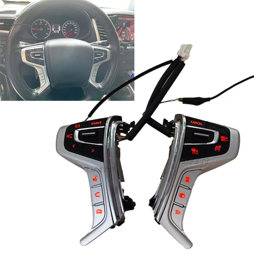 Imagen 2 del producto Interruptor de botón del volante, interruptor de Control de crucero con retroiluminación para Mitsubishi Pajero Sport 2015-2022 Outlander Delica L200