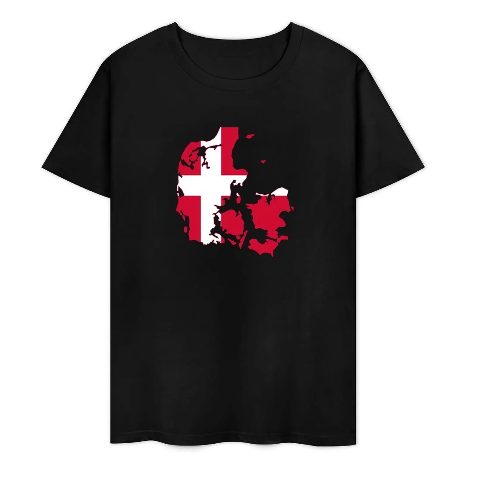 Flag Map of Denmark T-Shirt sports fans plus size tops blanks customs shirts men graphic