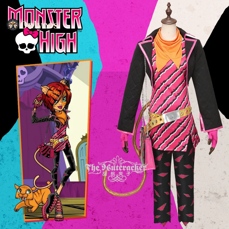 

Monster Cos High Toralei Stripe Косплей Костюм Полный комплект Униформа Реквизит Аксессуары Женщины Хэллоуин Карнавал Вечеринка Onlycos