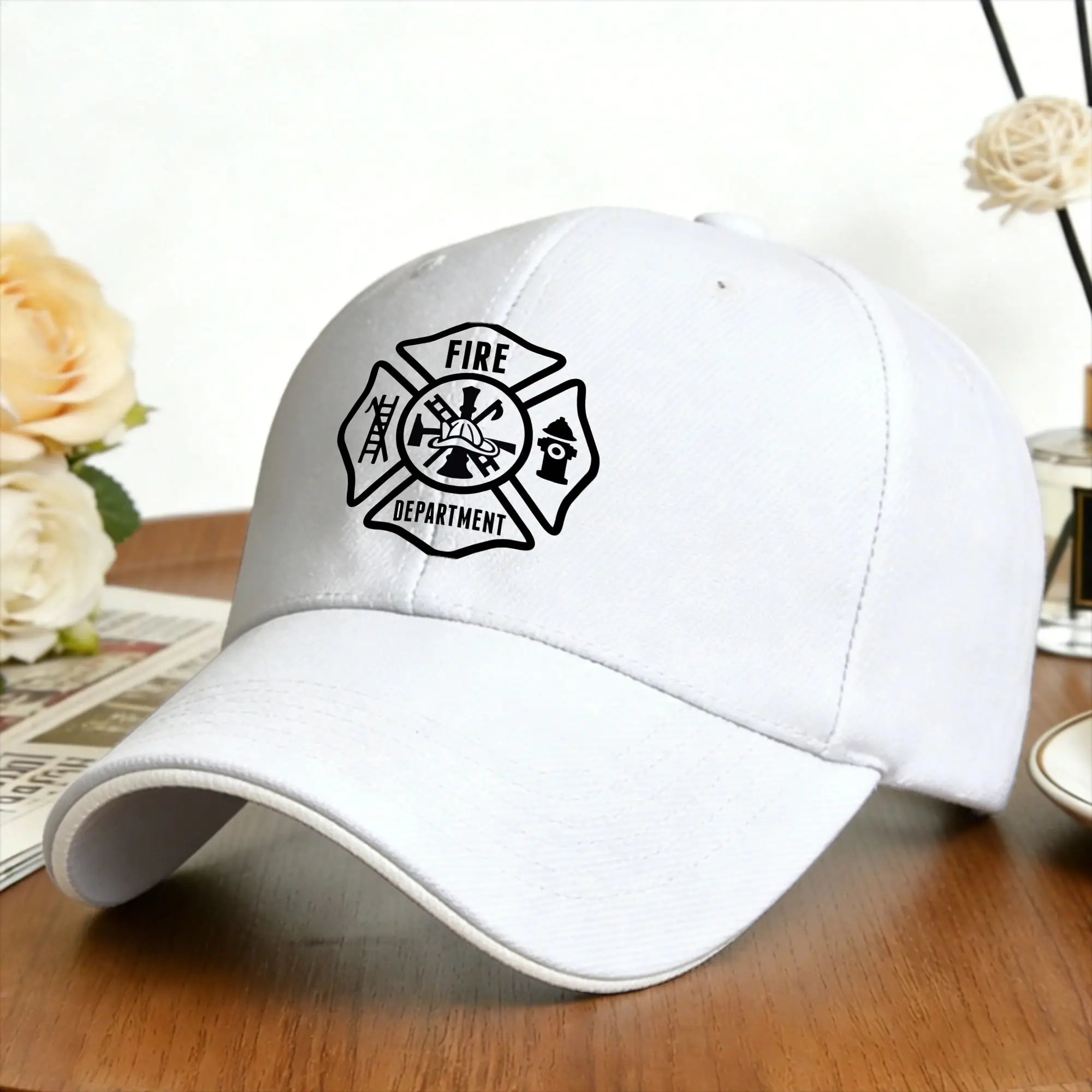 Sun Baseball Cap Firefighter First Responders  Print Trucker Hat High Quality Casual Outdoor Sport Snapback Cap