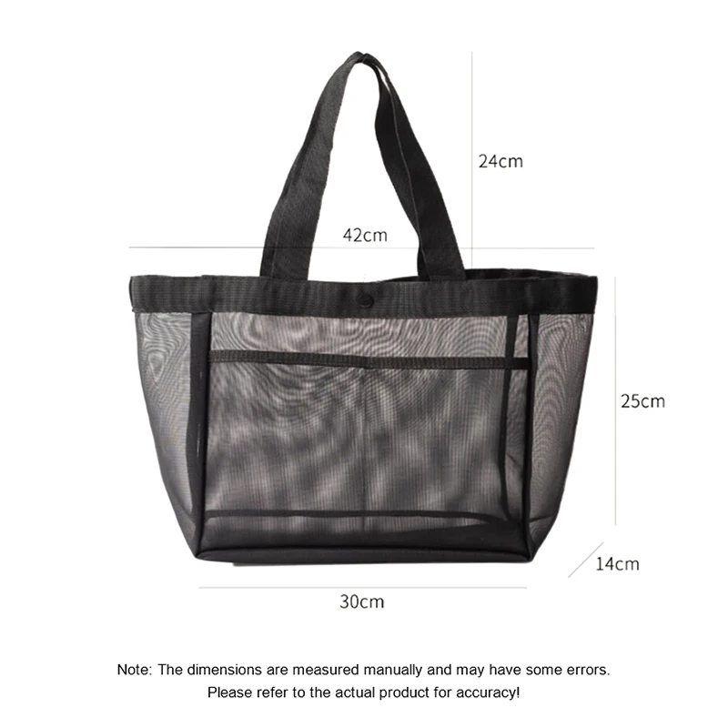 Fashion Women Tote Bag Shopping Bag Female Portable Large Capacity Beach Tote Mesh Storage Handbag