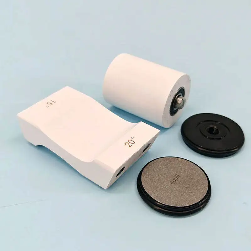 Two-angle roller knife sharpener Multifunctional new curved white quick knife sharpener Household quick grinding tool