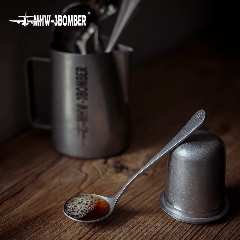 MHW-3BOMBER Durable Stainless Steel Coffee Spoons Long Handle Espresso Stirring Spoons Exquisite Home Café Barista Accessories