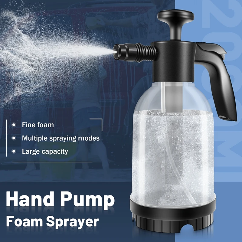 

Hand Pump Foam Sprayer Hand Pressurized Foam Sprayer 2 Litre Pressure Foam Cannon Snow Foam Nozzle Carwash