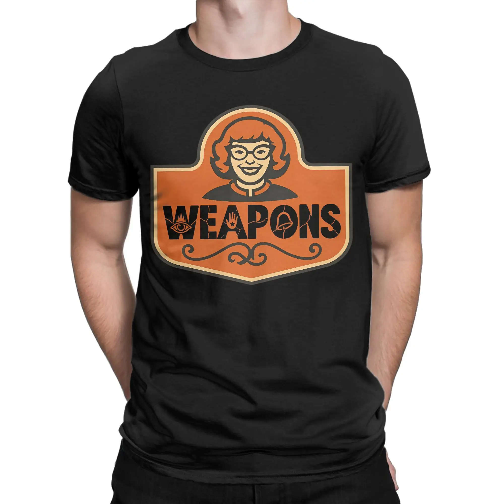 

Weapons Horror Movie Aunt Gladys T-Shirt Men Crazy 100% Cotton Tee Shirt Round Collar Short Sleeve T Shirts Gift Idea Clothing