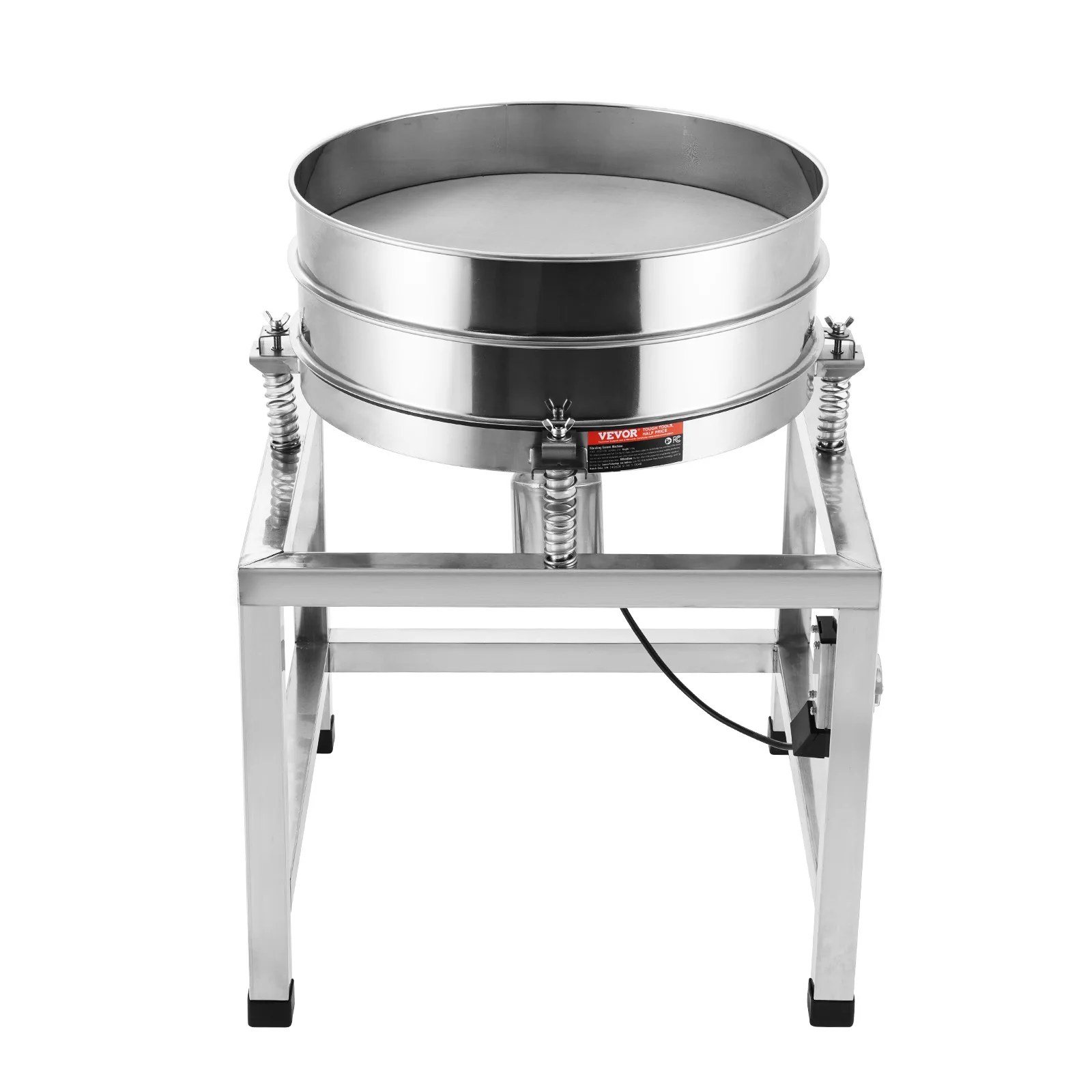 VEVOR Automatic Electric Vibrating Sieve Stainless Steel Sifter Shaker Machine with 40+100 Mesh Automatic Powder Sifter Machine