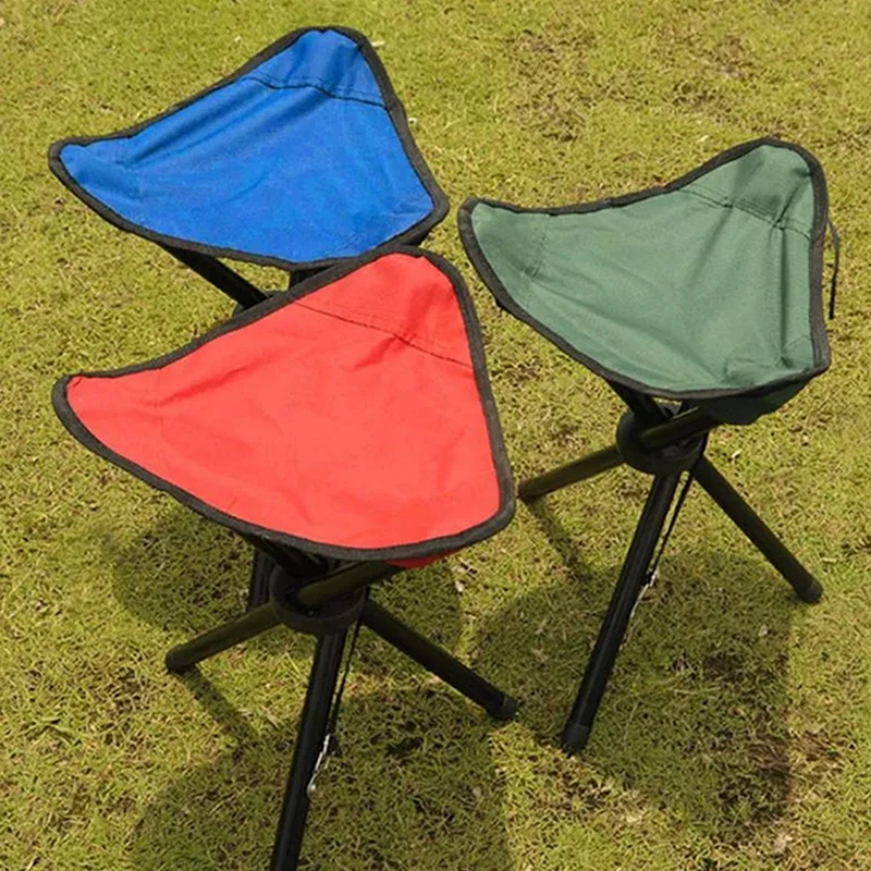 Beach Chairs Outdoor Multi Function Portable Folding Stool Triangle Stool Lightweight Ultralight Camping Fishing Slacker Chair