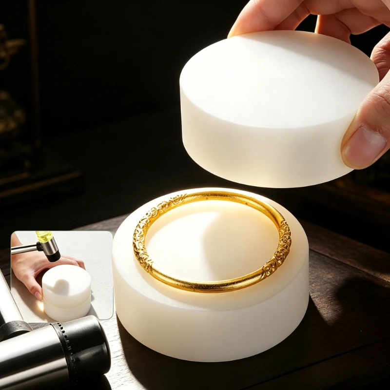 Gold Bracelet Flattening Rubber Plate Ring Reshaping Tool - Professional Jewelry Correction Mold for Goldsmith