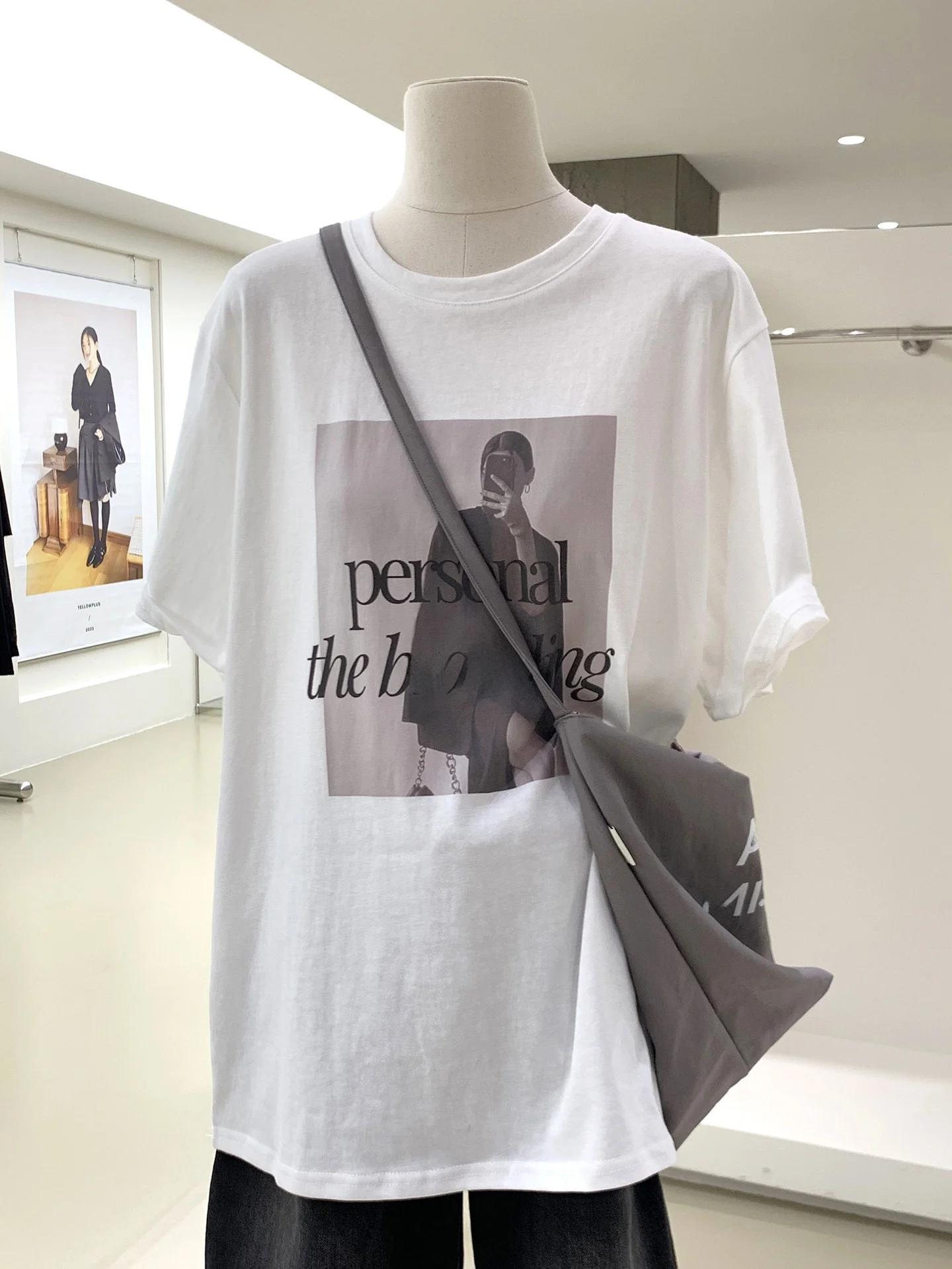 Loose round Neck Short Sleeve T-Shirt Korean Style Casual Versatile Cover Butt Top for Spring Summer New Arrival
