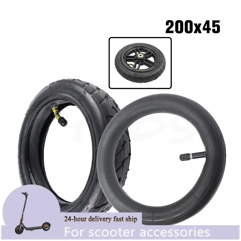 

New 200x45 inner and outer tire electric scooter inflatable tire drum brake wheel hub tire tire assembly