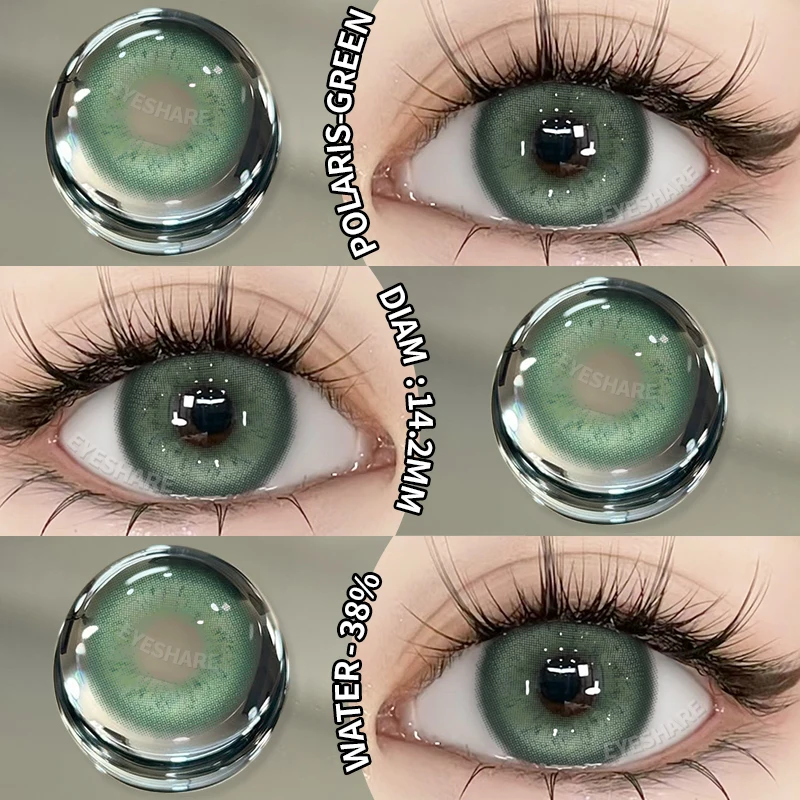 EYESHARE 1Pair New Colored Contact Lenses for Eyes Brown Contact Lenses Blue Eye Lens  Yearly Cosmetic Lenses Green Eye Contact