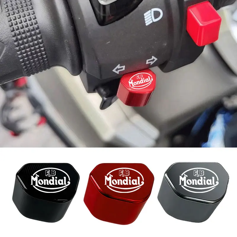Para FB Mondial Flat Track 125 HPS 250 Hipster 300 accesorios de aluminio interruptor de señal de giro de motocicleta botón Keycap