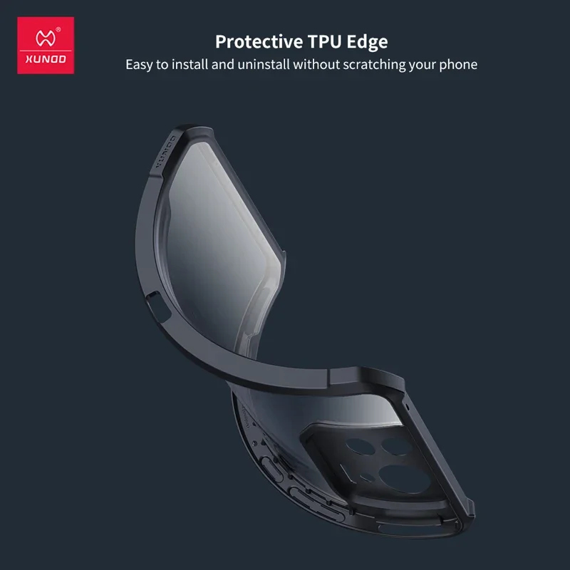 Xundd لهاتف ASUS ROG Phone 9 Pro حافظة شفافة مضادة للصدمات من البولي كربونات + غطاء خلفي بإطار من البولي يوريثان لهاتف Rog Phone 9 الشكول