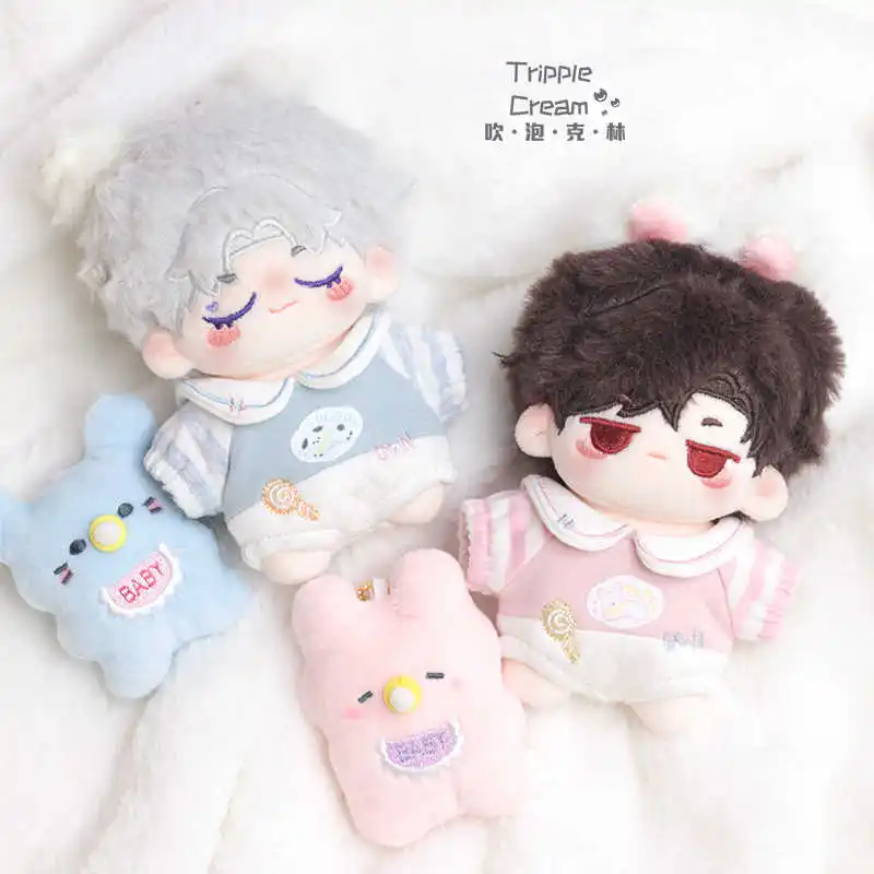 10cm Doll Clothes Milk Sugar Papa Jumpsuit  Fashion Cute Costume Suit Stuffed Plushies Plush Doll Accessories Anime Toy For Kids