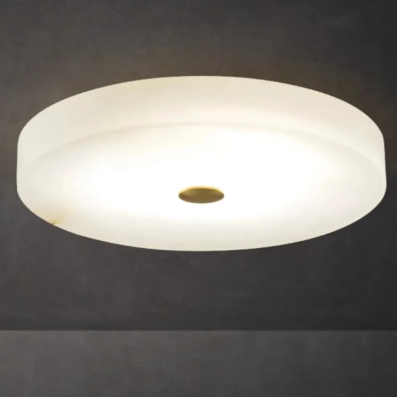 

All copper marble LED ceiling light, light luxury, modern new Chinese style minimalist restaurant, book room lighting fixtures