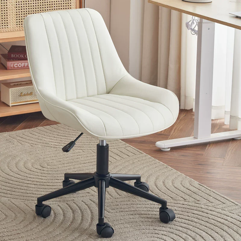 Simple Lifting Swivel Office Computer Chair Height Adjustable Desk Chair with Casters Modern Ergonomic Task Chair for Home Offic