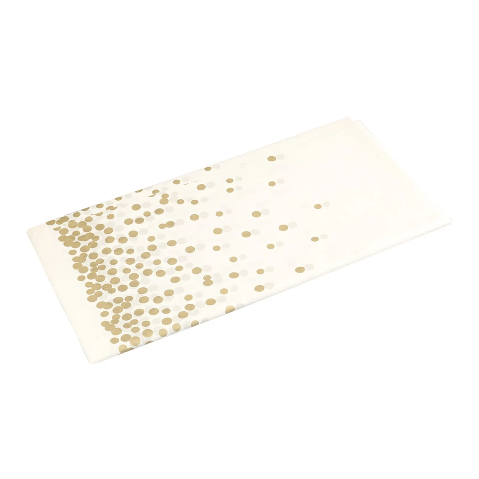 137*274 cm Gold Small Polka Dot Disposable Tablecloth, Waterproof Plastic Tablecloths, for Home Wedding Birthday Party,1/5/10pcs