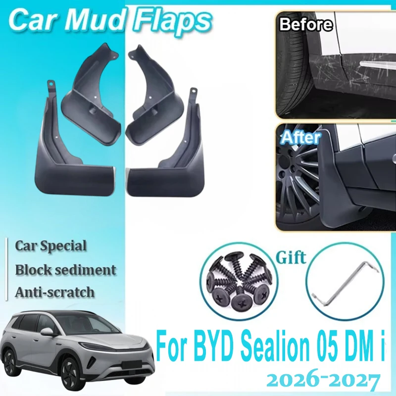 No Drilling Mud Flaps For Mazda BT 50 Pro 2WD Accessories 2023 2022~2026 Front Rear Fender Flare Cover Guard Auto Wheel Mud Part