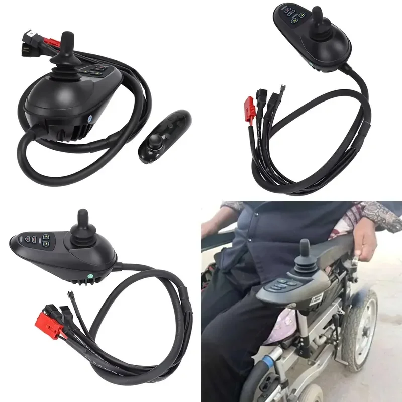 Wireless Electric Wheelchair Joystick Dual Controller Bluetooth Handle Kit for Replacement Parts
