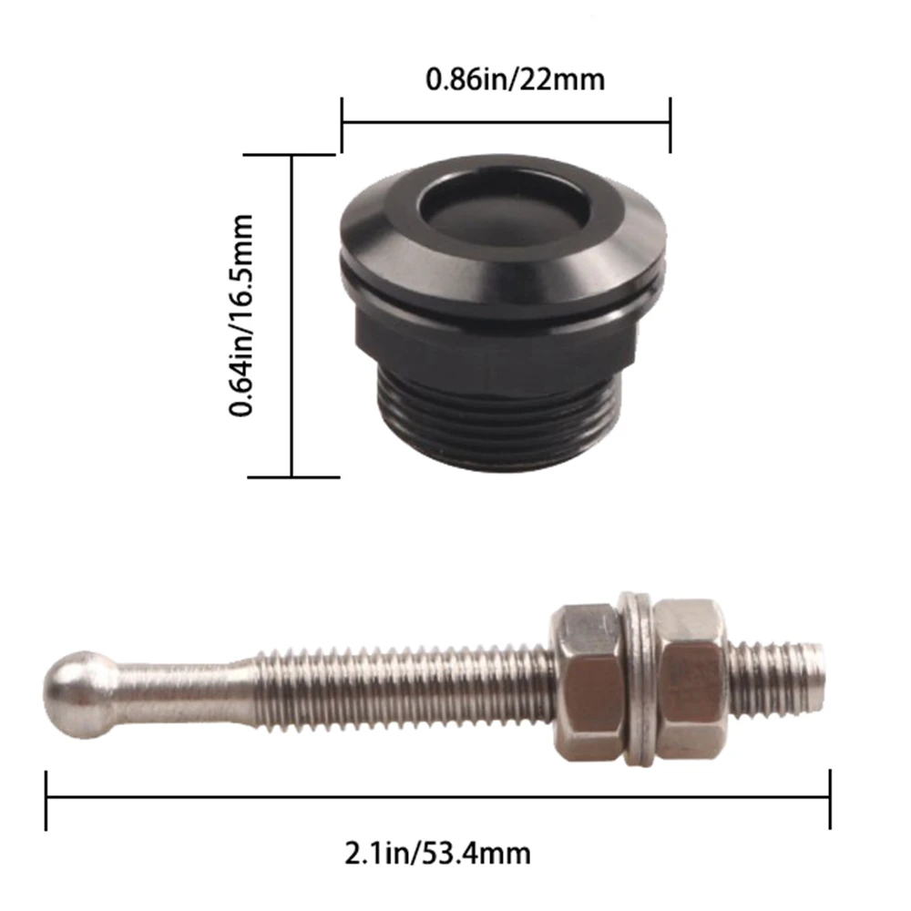 22mm 4Pcs Universal Car Push Button Bonnet Hood Pins Kit Aluminum Quick Release Latch Bumper License Plate Lock Clip