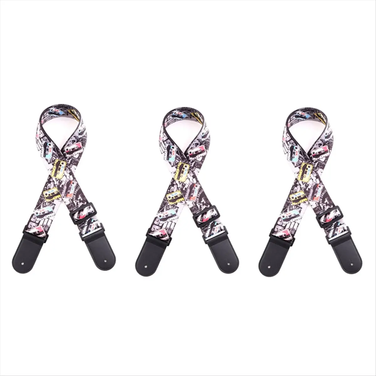 حزام جيتار ONGE، حزام قطني مطرز من قماش الجاكار، مناسب للجيتار الصوتي والكهربائي، D