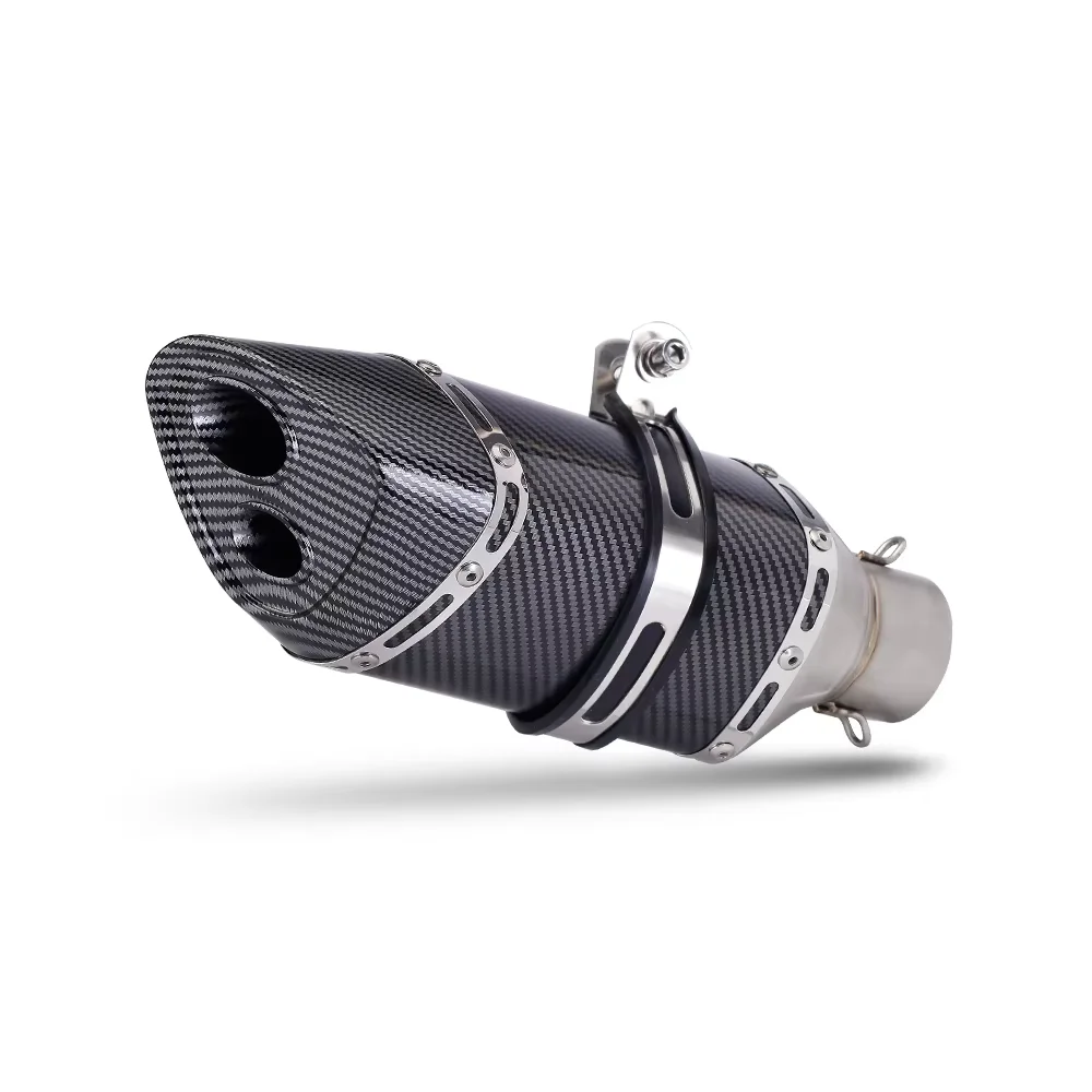 Silenciador de Escape Universal para motocicleta R17, 51MM, tubo corto de Escape para Moto, sin cordones, para GY6 PCX125 ADV150 GSXS125 R15