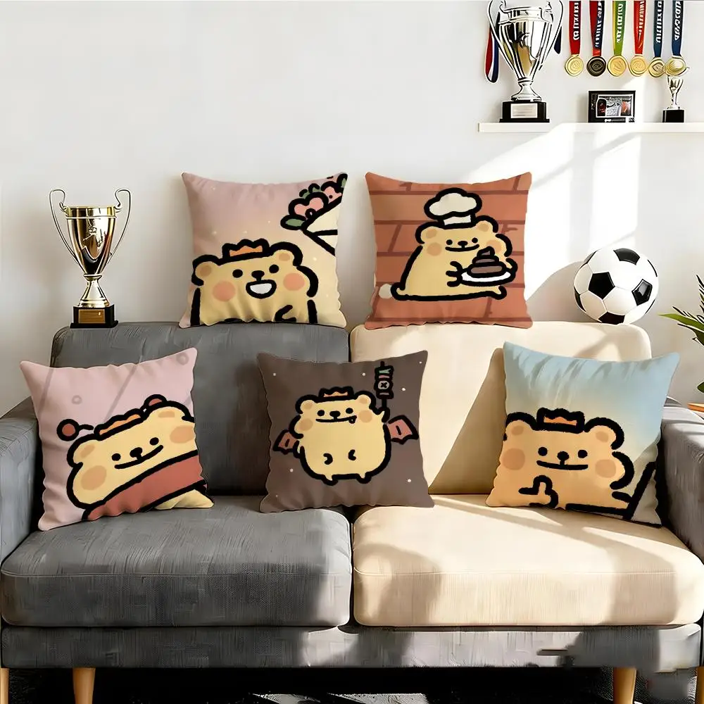 

Милые чехлы для подушек Bearisbug, набор из 4 шт., 50x50, 45x45, 40x40, декоративные наволочки для дивана, домашний декор