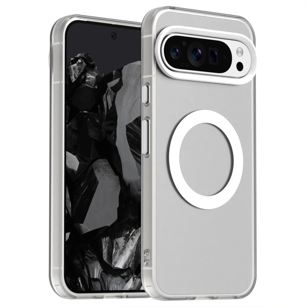 Skin Sense Magnetic Charging Magsafe Hülle für Google Pixel 9 Pro XL 8 Pro 8A 9A Translucent PC + TPU Hard Shockproof Cover