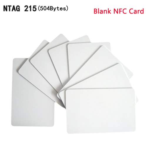 Imagen 1 del producto 10/50 Uds tarjetas NFC NT/AG 215 tarjeta en blanco Tagmo programable 13,56 MHz impermeable RFID 215 504Bytes tarjeta de visita NFC 