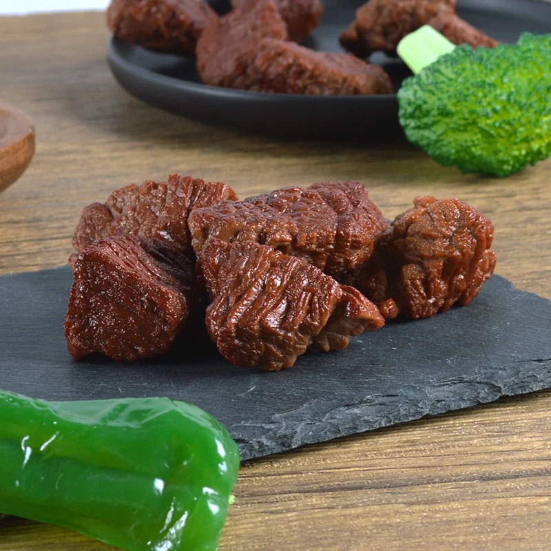 5Pcs PVC Imitation Beef Block Model Toy Interestingly Imitating Lean Meat Pieces Realistic Imitation Food Decorative Plaything