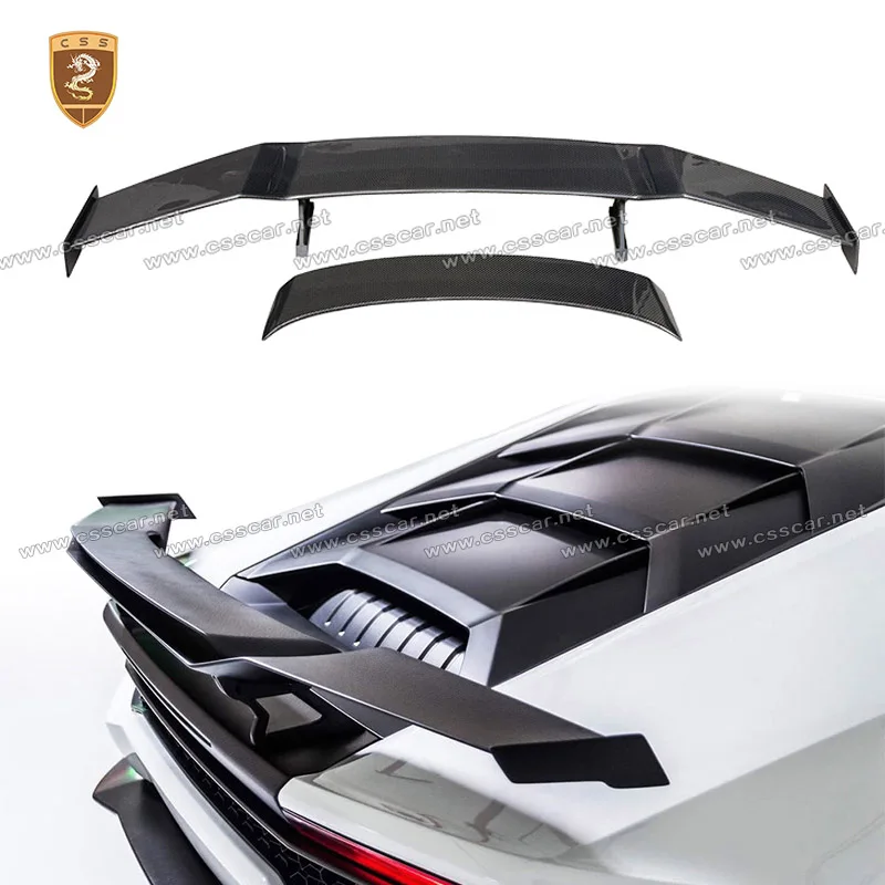 

Car Double Deck Exterior Layer Rear Truck Spoiler Wing Lip For Lamborghin Huracan LP610 / LP580 / EVO Upgrade MD Style Wing Lid