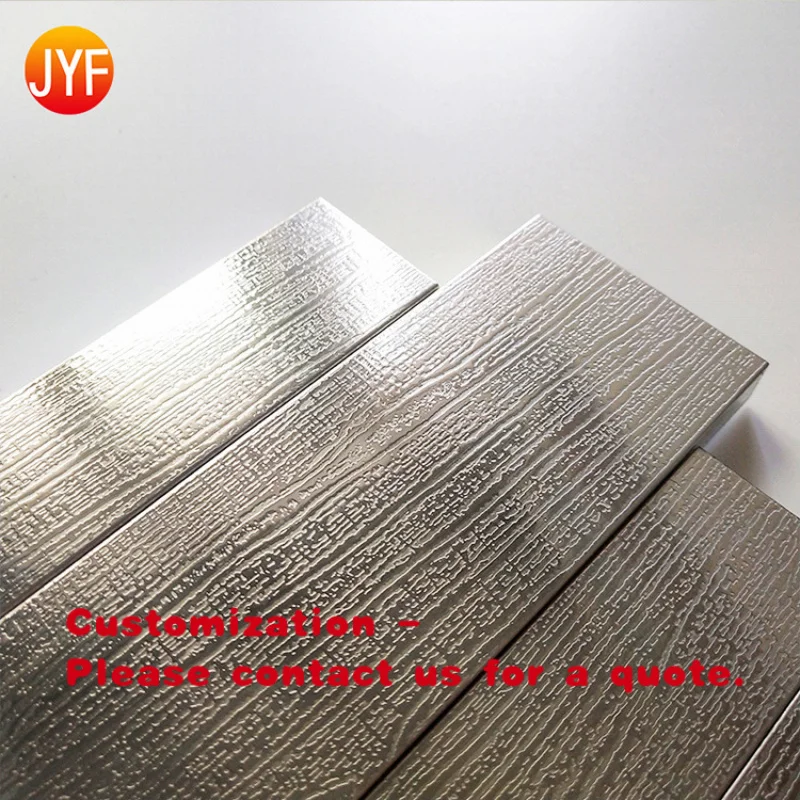 

custom.ZB1201 Silver Color U Channel Tile Trim Stainless Steel Embossed Metal Trim Metal Skirting Board