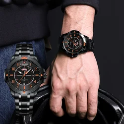 NAVIFORCE-Reloj de pulsera de cuarzo para hombre, cronógrafo multifunción, deportivo, informal, resistente al agua, de buena calidad, regalo