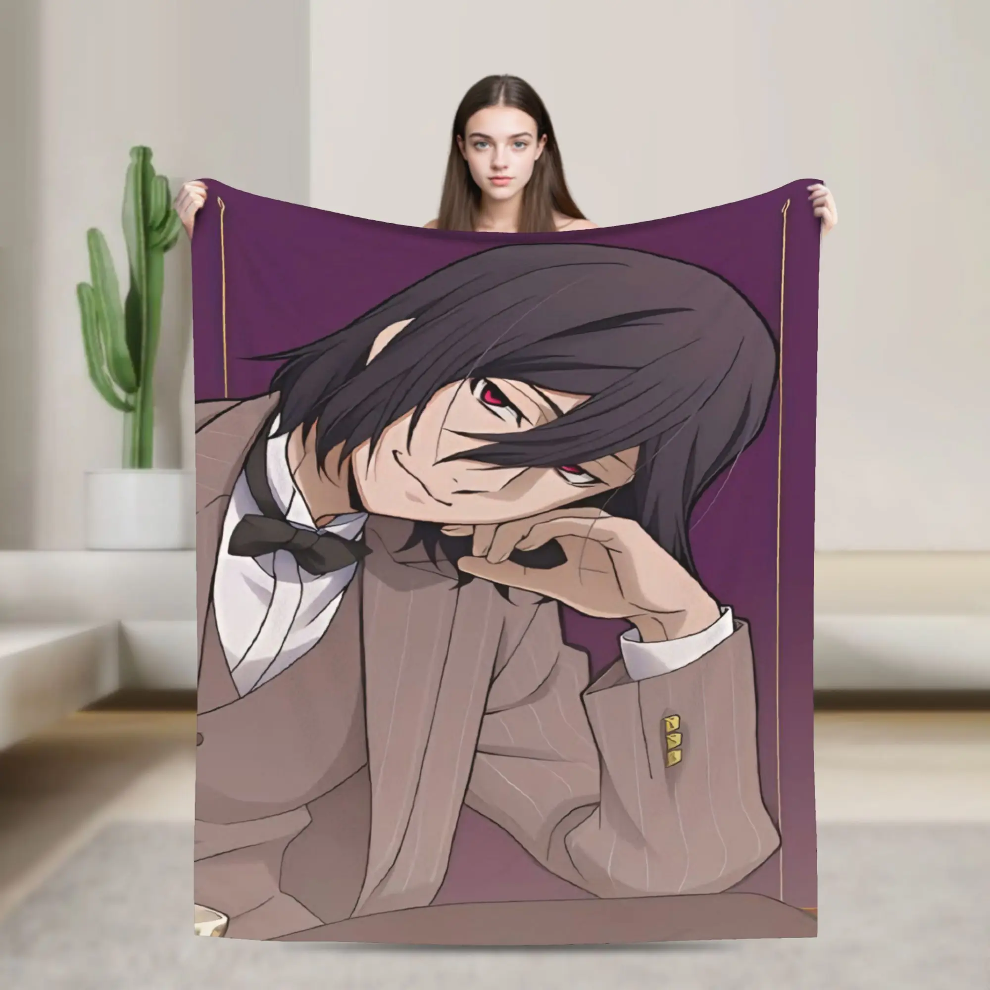 Fyodor D From B-Bungo Stray Dogs Blanket Quality Soft Warm  Throw Blanket Winter Office Couch Chair Sofa Bed Funny Bedspread