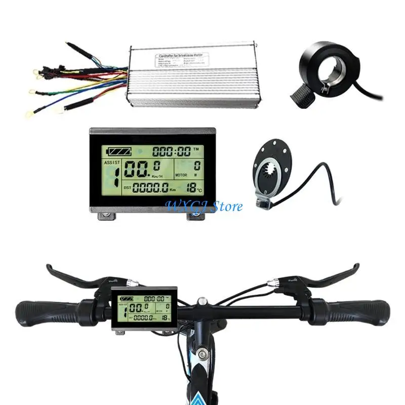 

37JE Electric Bike Sine Waves Controller 24V 36V 48V 72V 1000W 30A 3 режимы бесстрашного контроллера скорости двигателя и ЖК